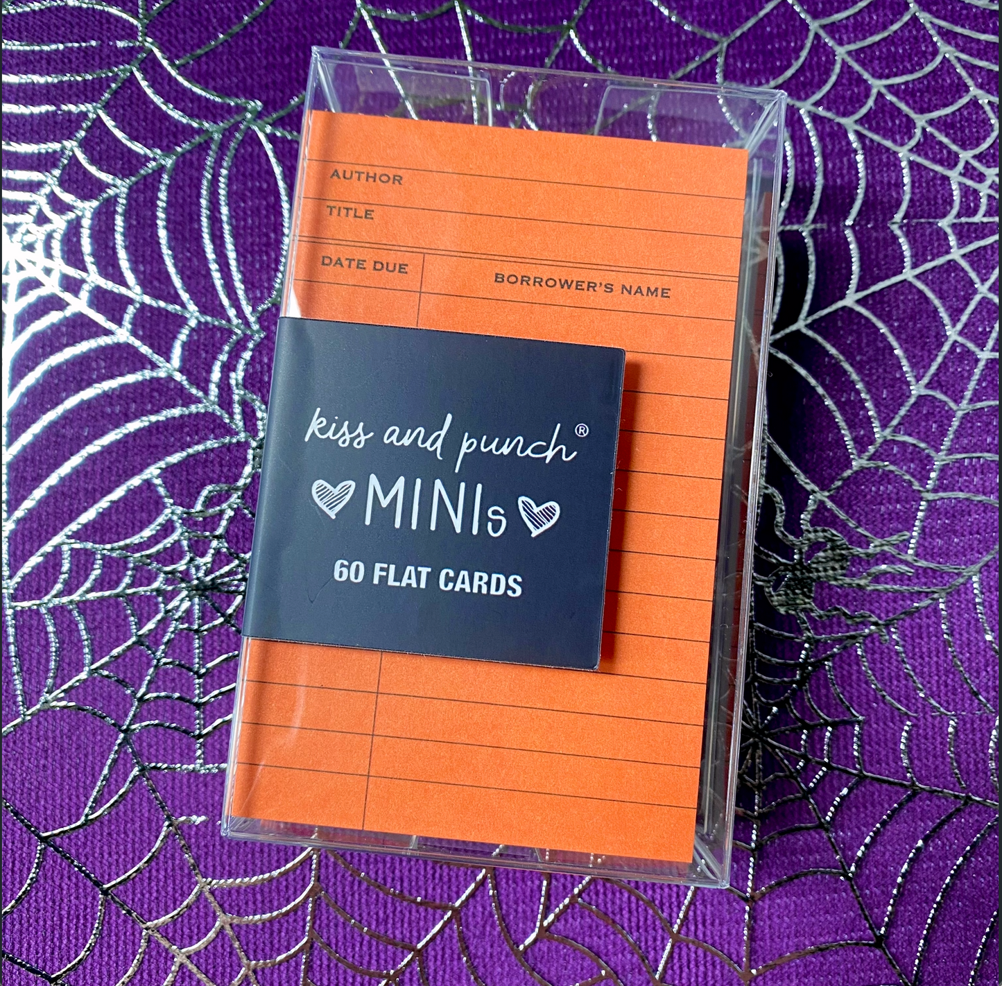 NEW! 60 Halloween Orange Library Minis™ - Flat Notecard Set - Junk Journal Fun - Love or Lunch Notes - Pocket Reminders - Enclosure Cards