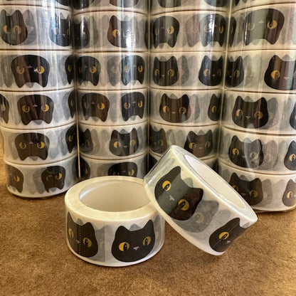 NEW! Cute Black Cat Washi Tape - Planner Flair - Bullet Journal Decoration - Paper Tape
