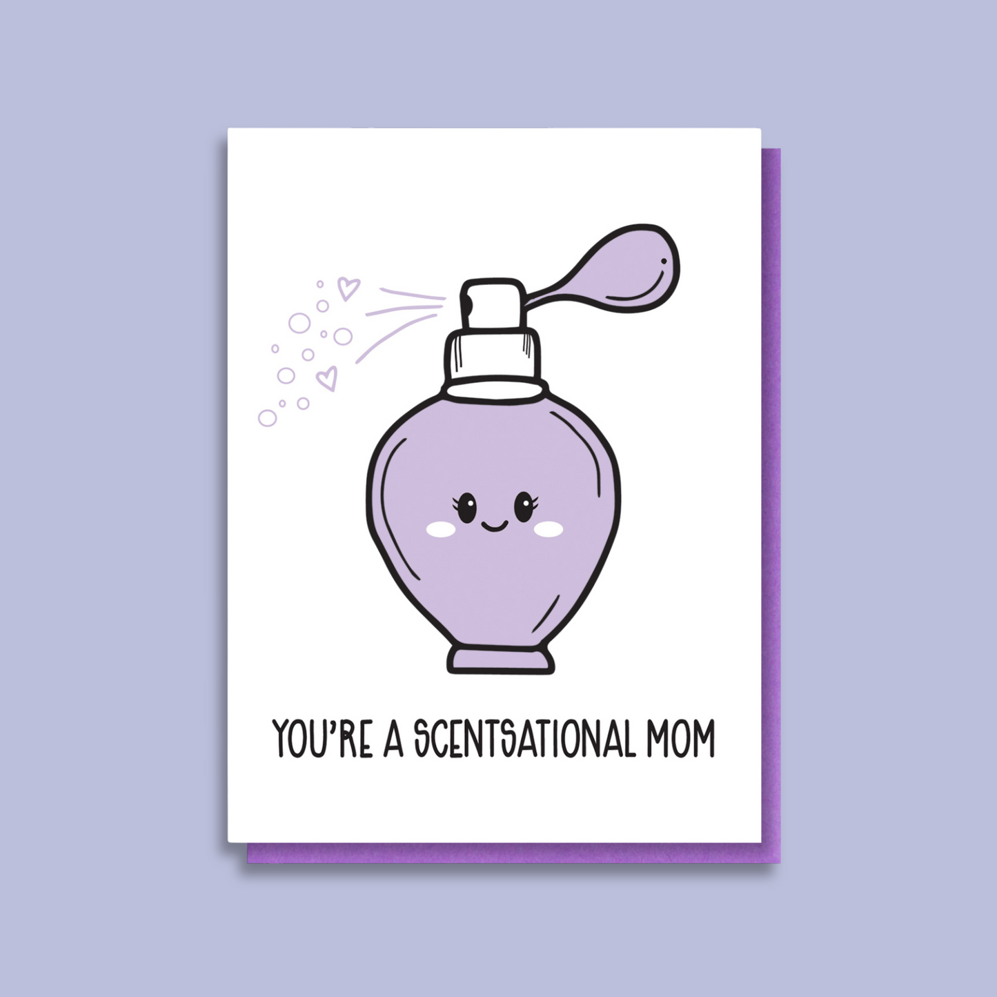 Punny Perfume Mother's Day Letterpress Card | Spray Bottle | kiss and punch - Kiss and Punch