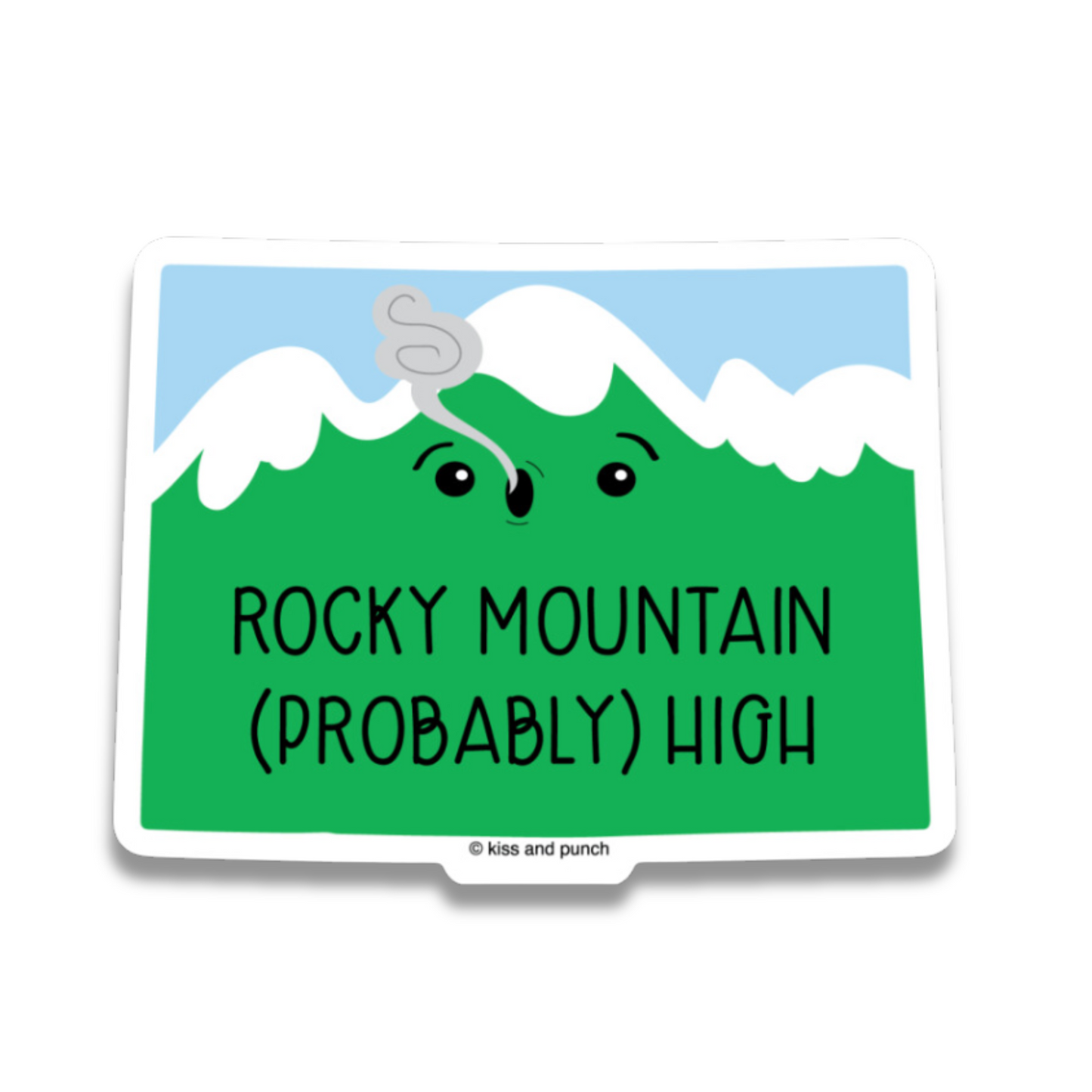 Funny 3 Inch Silly State Colorado Rocky Mountain Probably High Diecut Vinyl Sticker