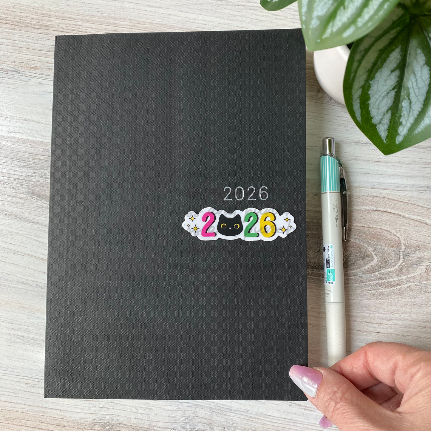 NEW! 2026 Cat Journal Planner Diecut Vinyl Sticker