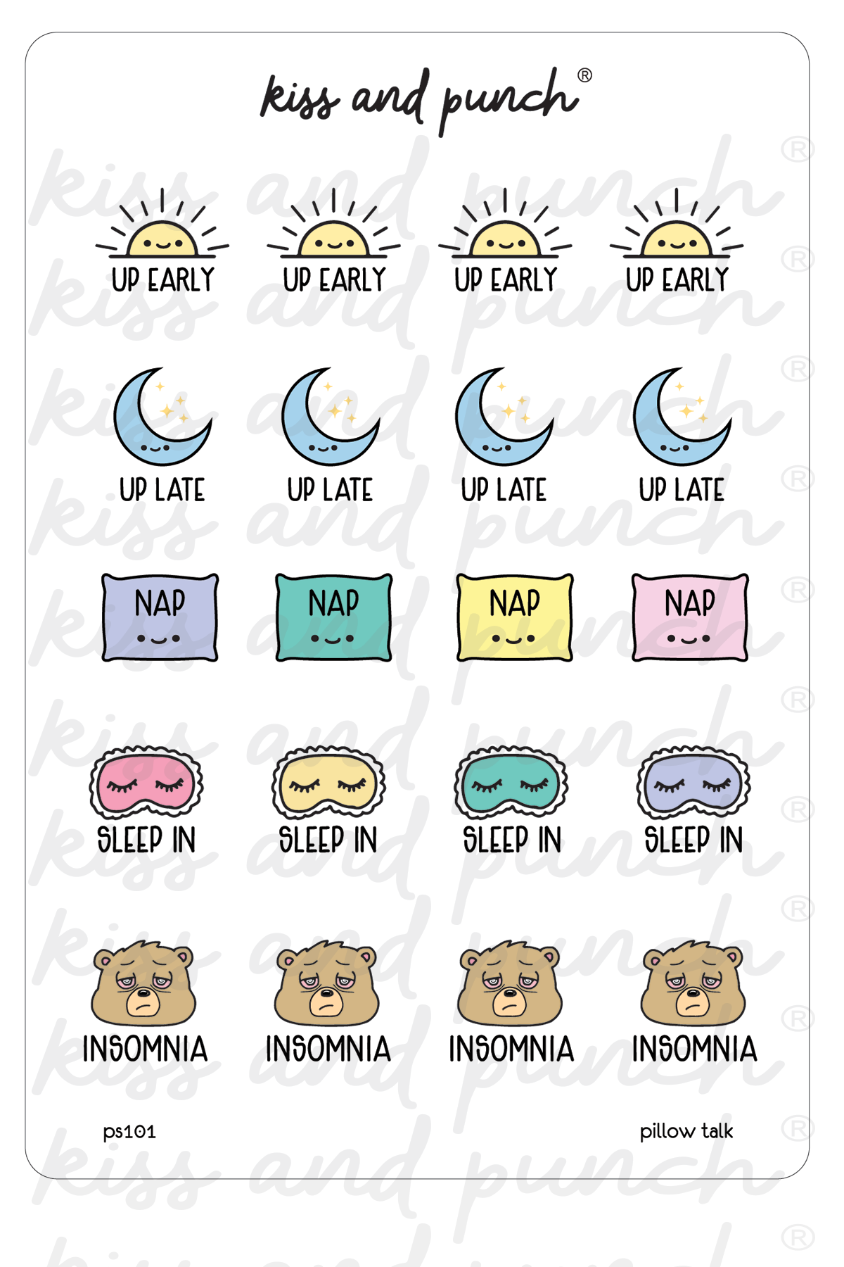 NEW! Pillow Talk Planner Sticker Sheet