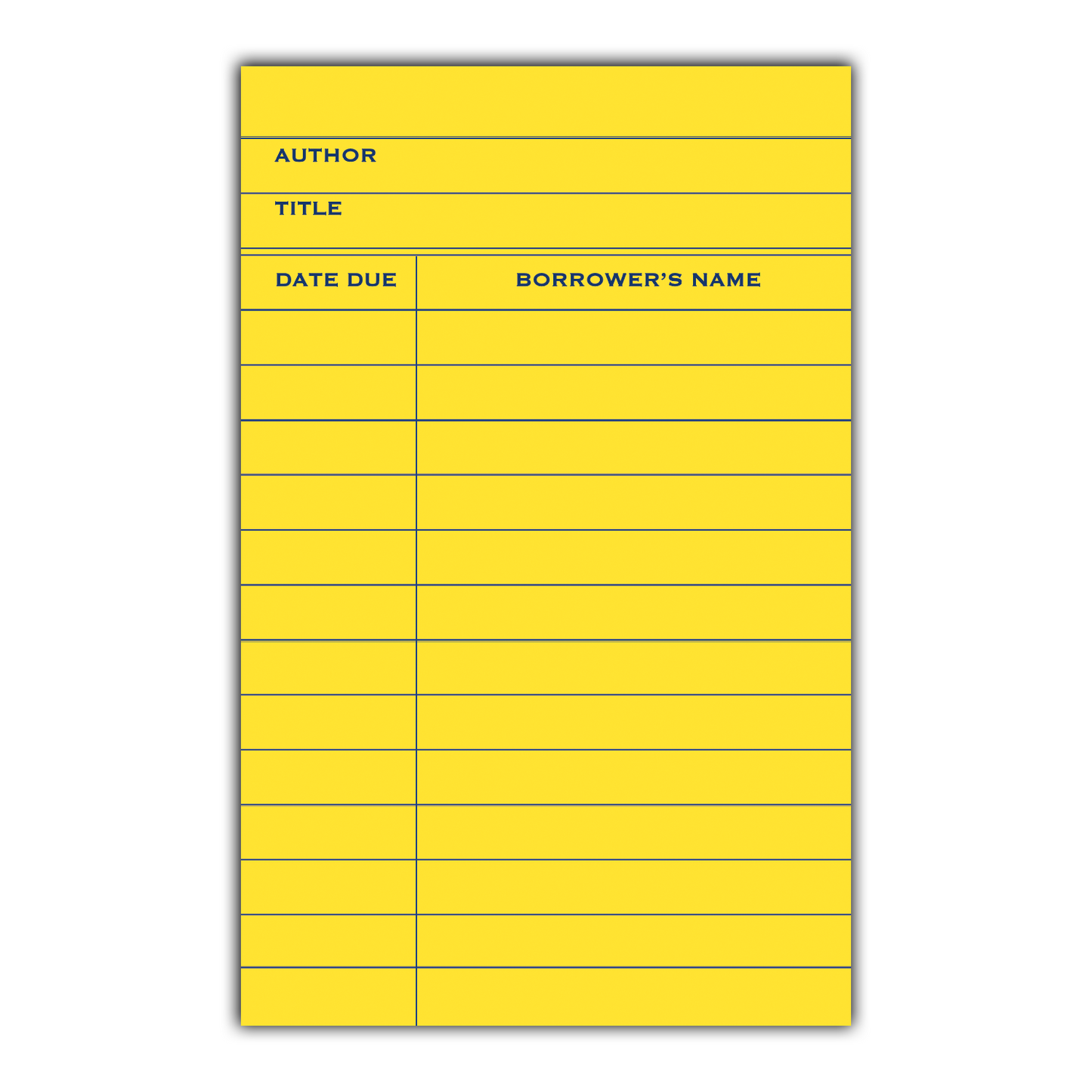 Mini Notecard Set of 60 - Yellow Library Flat Cards - Lunch Notes - Mini Cards - Enclosure cards