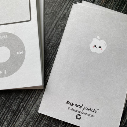NEW! 60 iParody iPod Minis™ - Flat Notecard Set - Junk Journal Fun - Love or Lunch Notes - Pocket Reminders - Enclosure Cards - Kiss and Punch