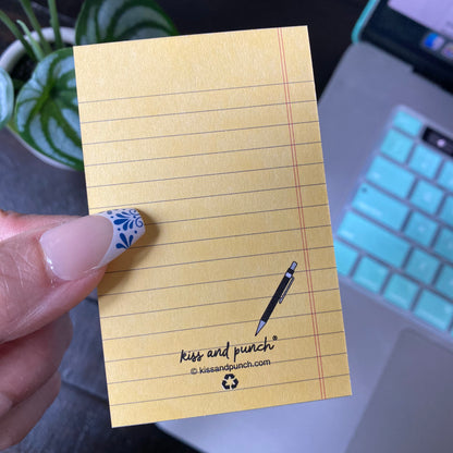 NEW! Mini Notecard Set of 60 - Illegal Pad Flat Cards - Lunch Notes - Mini Cards - Enclosure cards