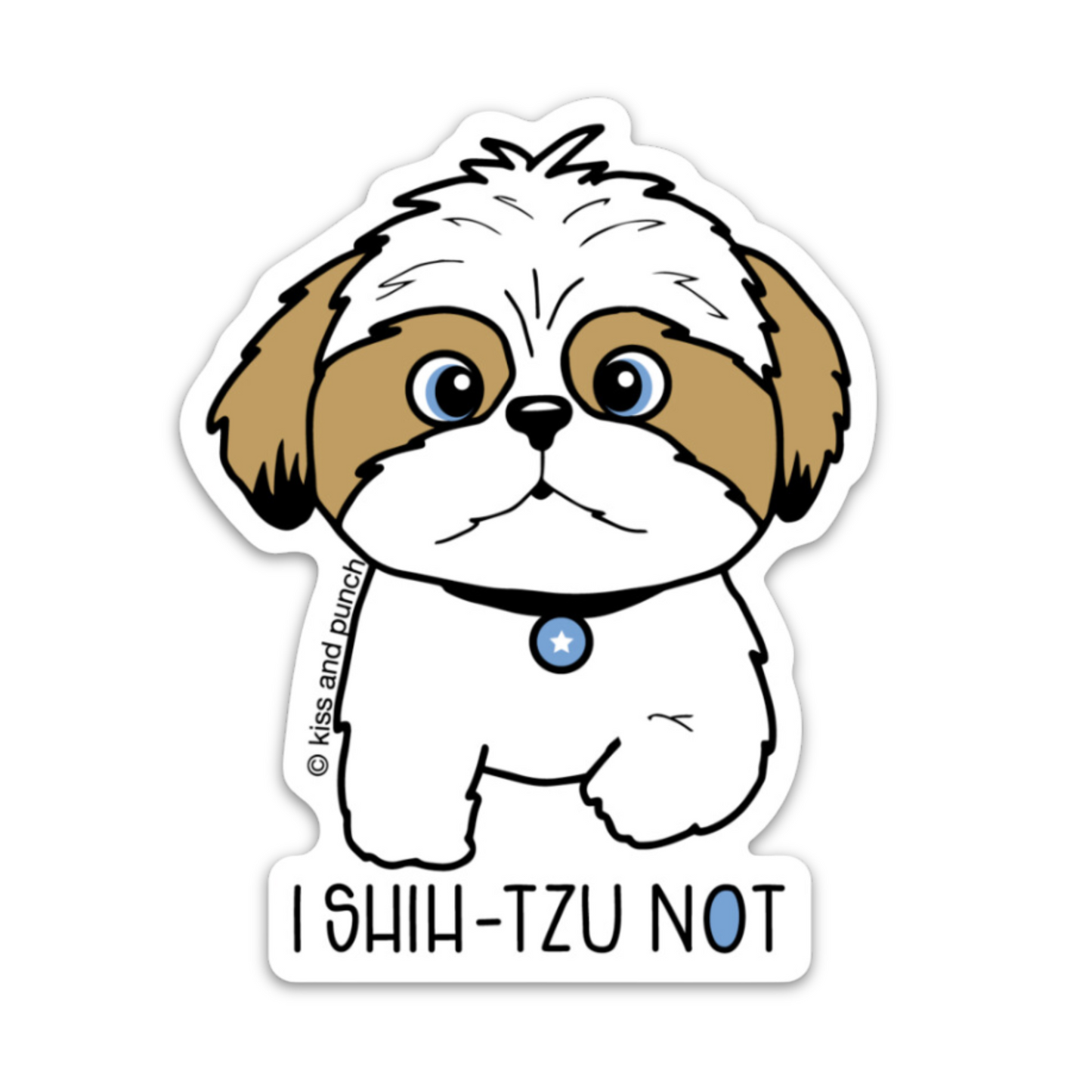 NEW! 3 Inch Punny Shih Tzu Matte Vinyl Sticker