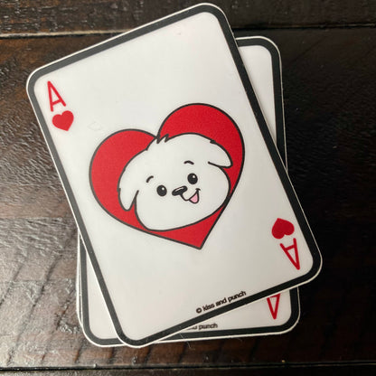 2026 Ace Puppy | San Francisco Stationery Fest (SFSF) Exclusive Sticker Diecut Deco Vinyl Sticker | kiss and punch