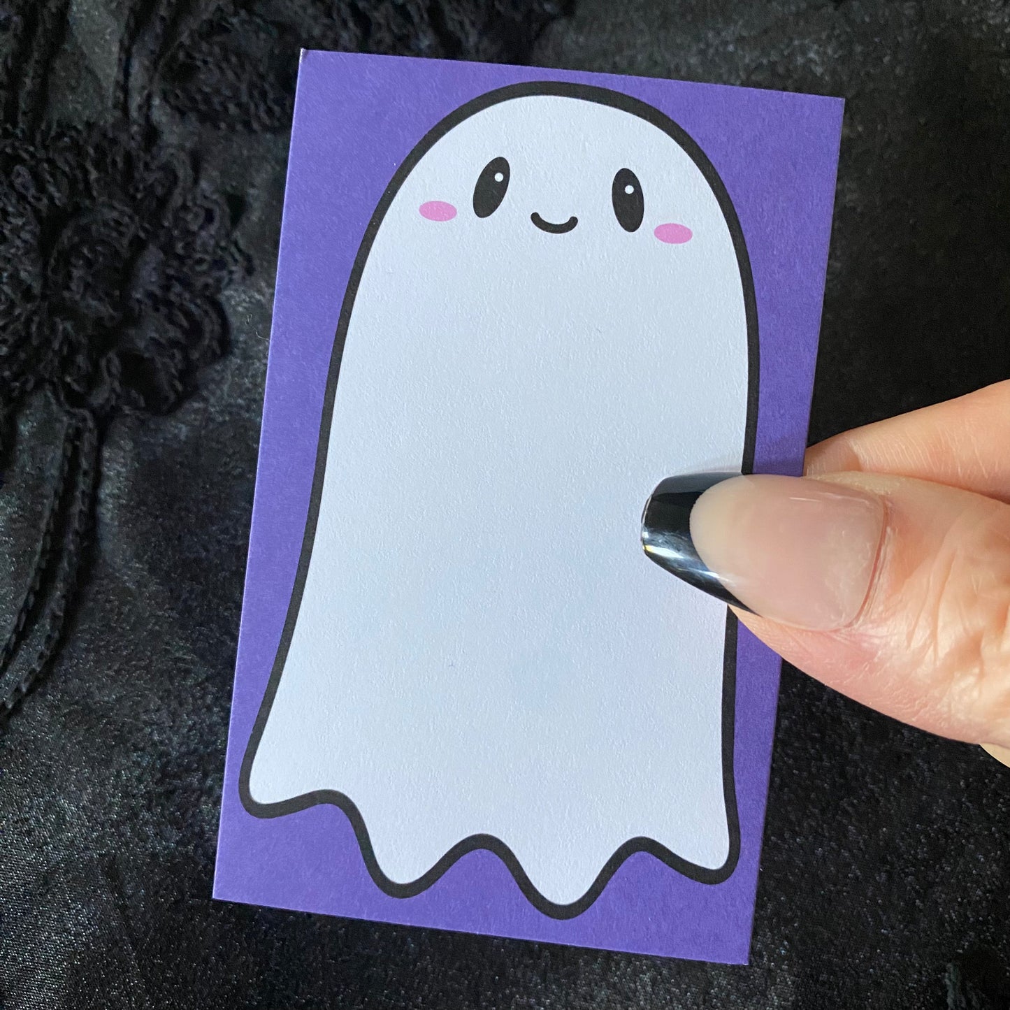 NEW! 60 Halloween Ghost with a Boo-ty Minis™ - Flat Notecard Set - Junk Journal Fun - Love or Lunch Notes - Pocket Reminders - Enclosure Cards for Treats