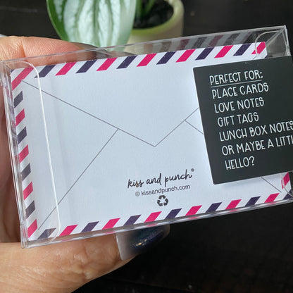 NEW! Mini Notecard Set of 60 - CPC Alternate Airmail Flat Cards - Love Notes - Mini Cards - Enclosure cards