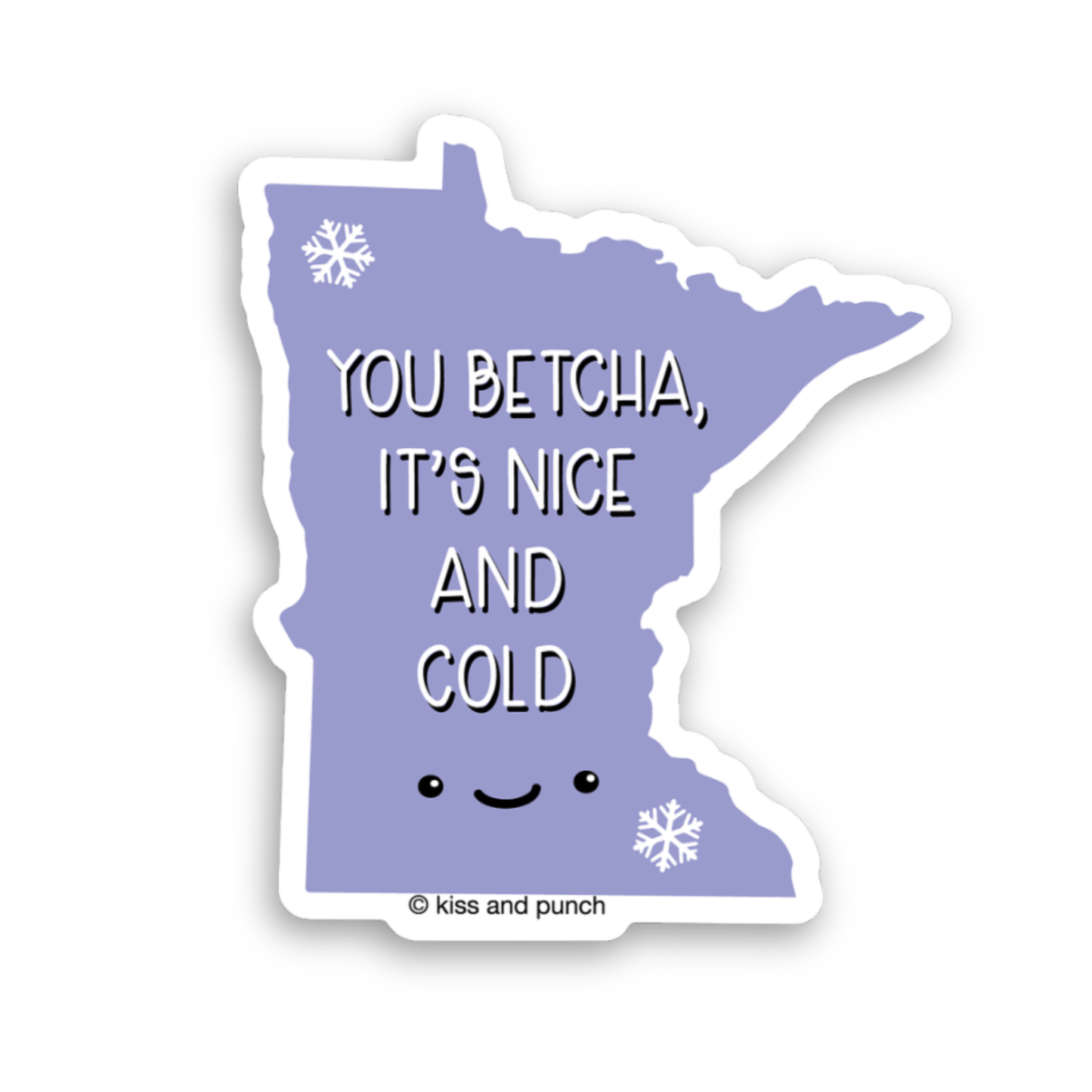 NEW! Funny Minnesota State Diecut Vinyl Sticker   