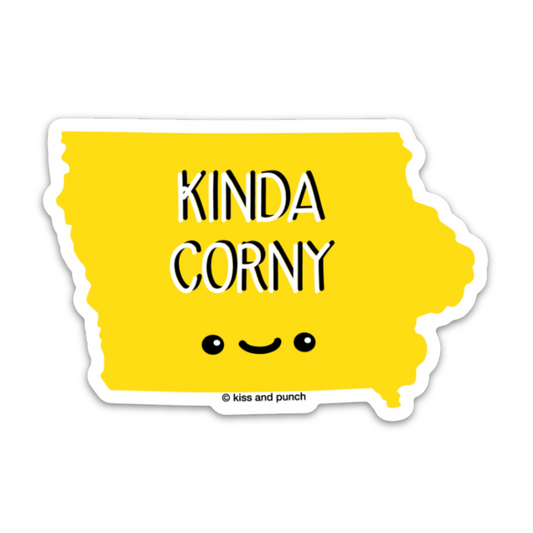 NEW! Funny Iowa Kinda Corny 3 Inch Diecut Vinyl Sticker