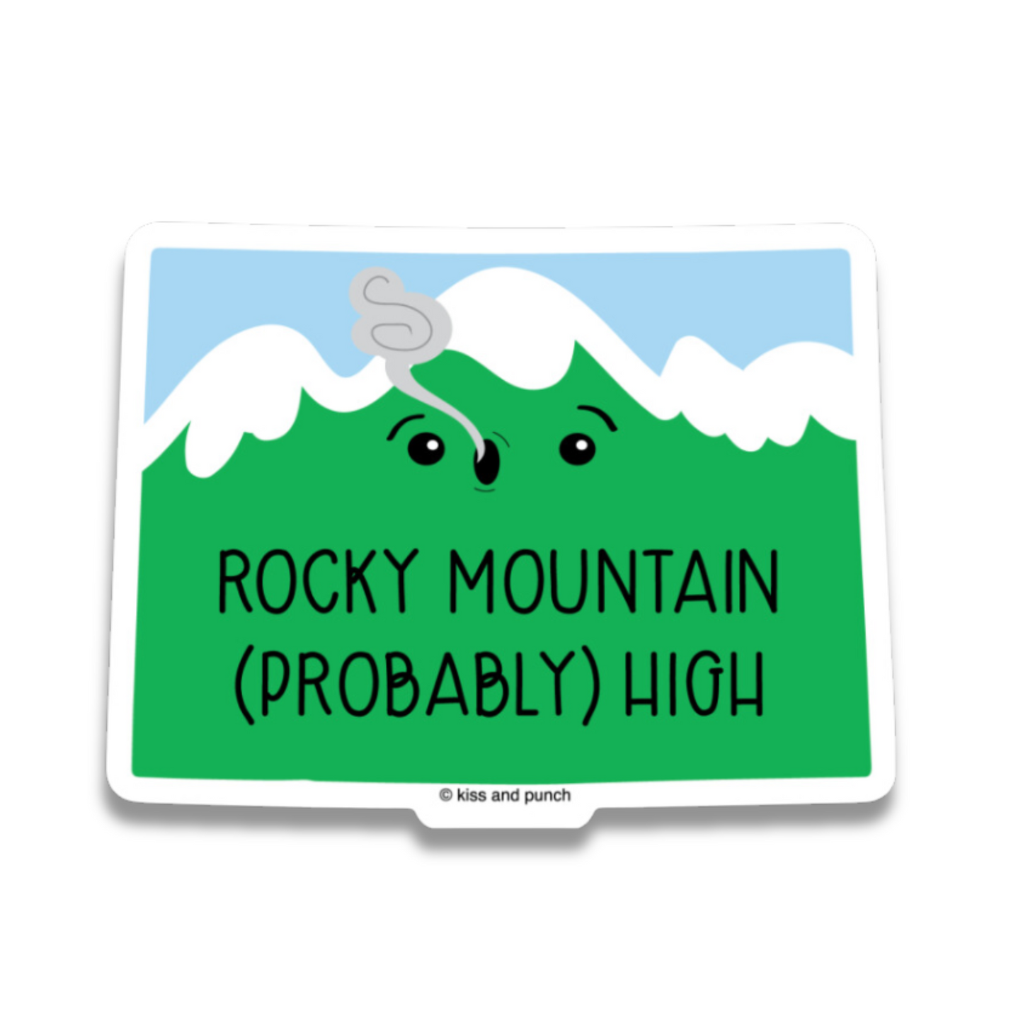 NEW! Funny 3 Inch Silly State Colorado Rocky Mountain Probably High Diecut Vinyl Sticker