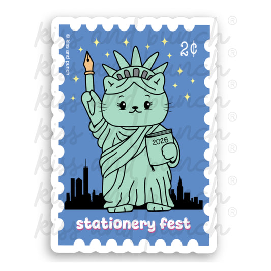 2026 Stationery Fest New York Exclusive Diecut Deco Vinyl Sticker | kiss and punch