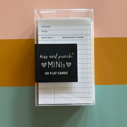 60 White Library Minis™ - Flat Notecard Set - Junk Journal Fun - Love or Lunch Notes - Pocket Reminders - Enclosure Cards