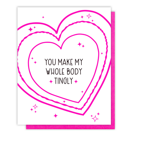 Tingly Heart Letterpress Card | Sexy Valentine's Day | I Love Like Lust You